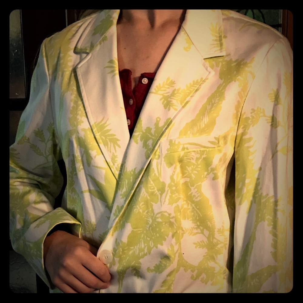Liz Claiborne tropical lined blazer